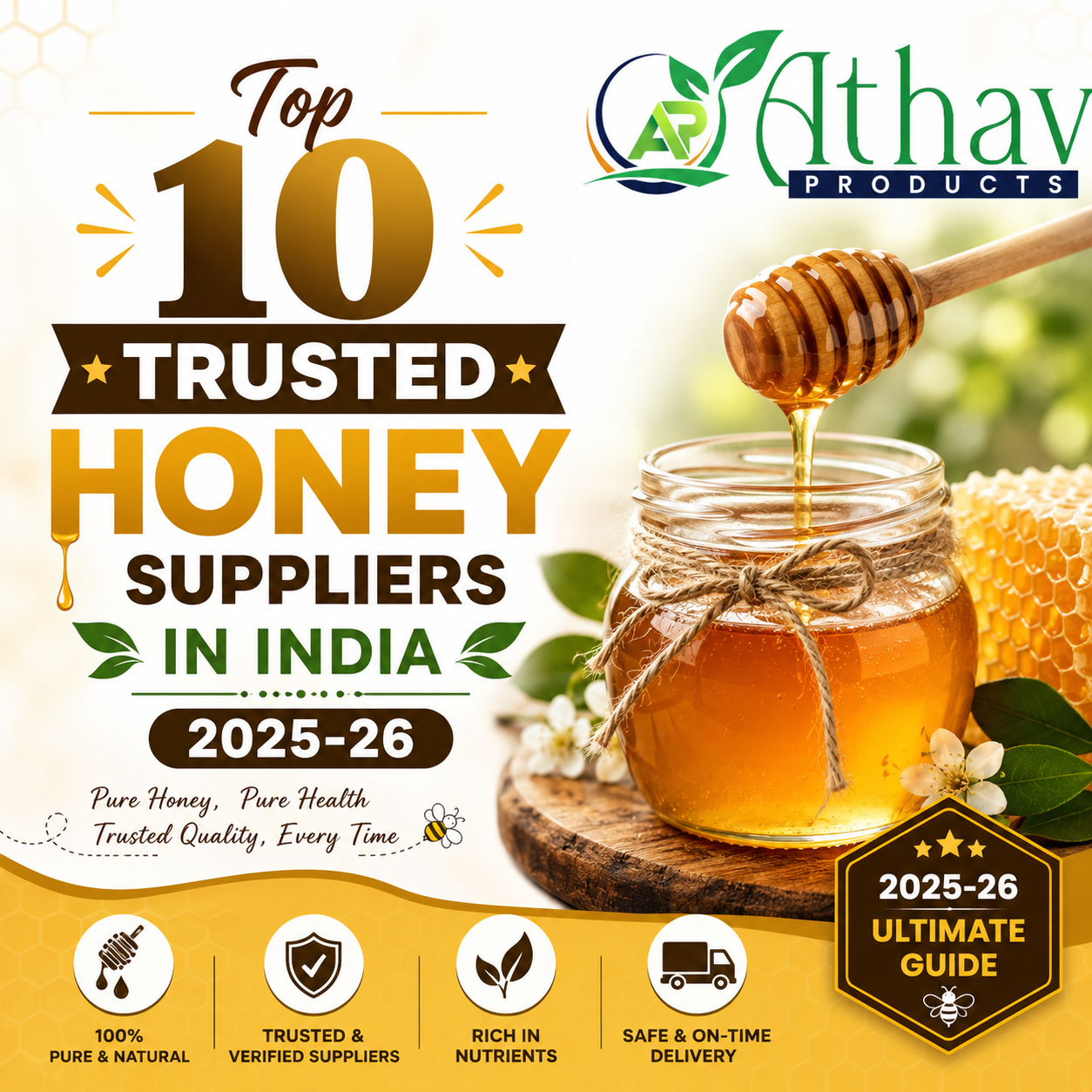 Top 10 Trusted Honey Suppliers in India 2025-26 | Pure and Organic