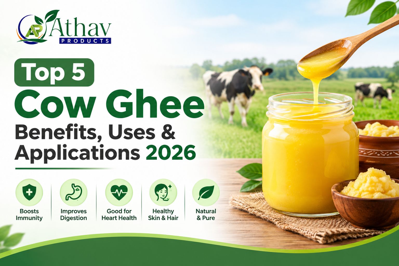 Top 5 Cow Ghee Benefits, Uses & Applications 2026 